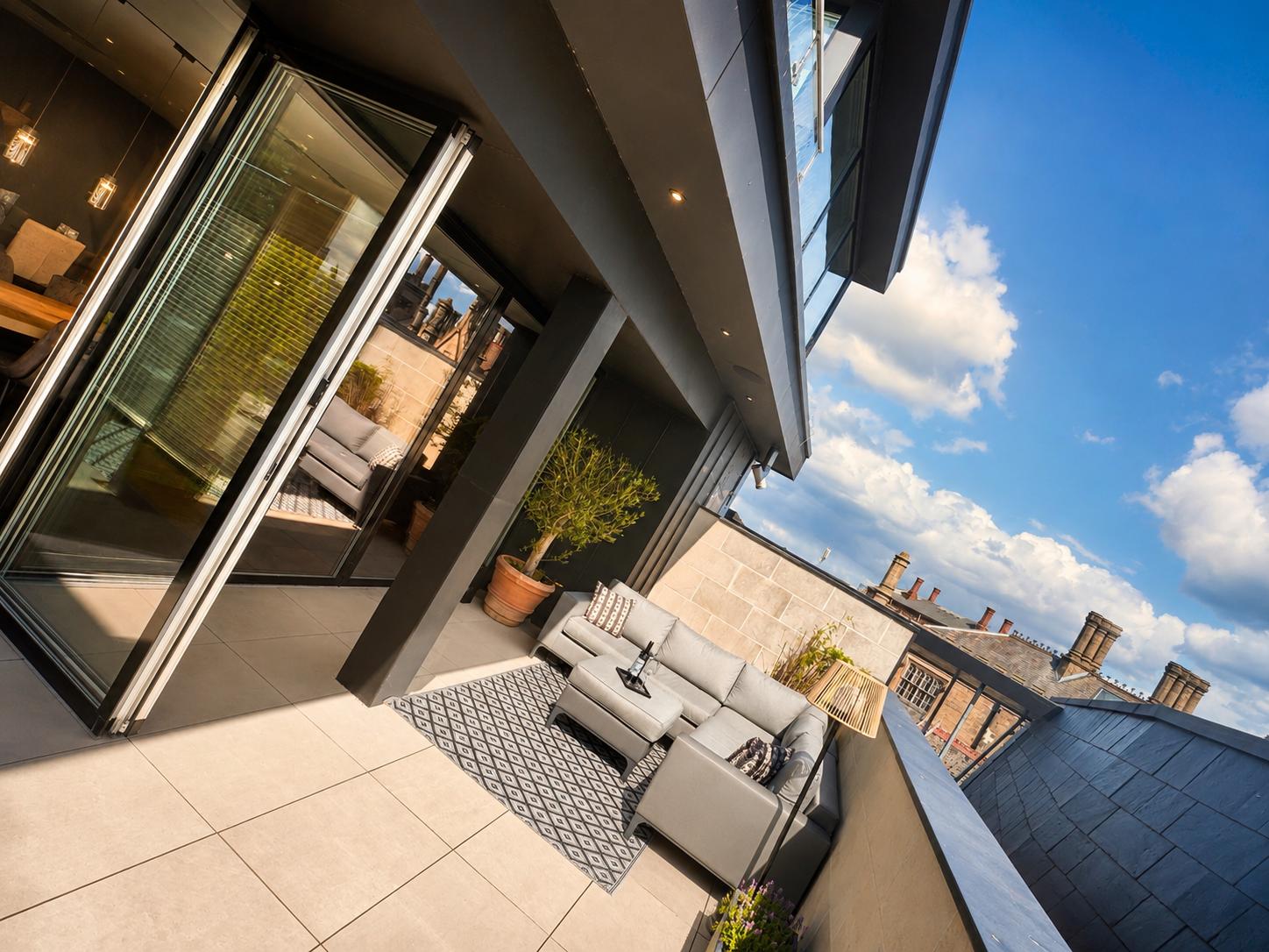 Rooftop terrace at The Penthouse Shrewsbury